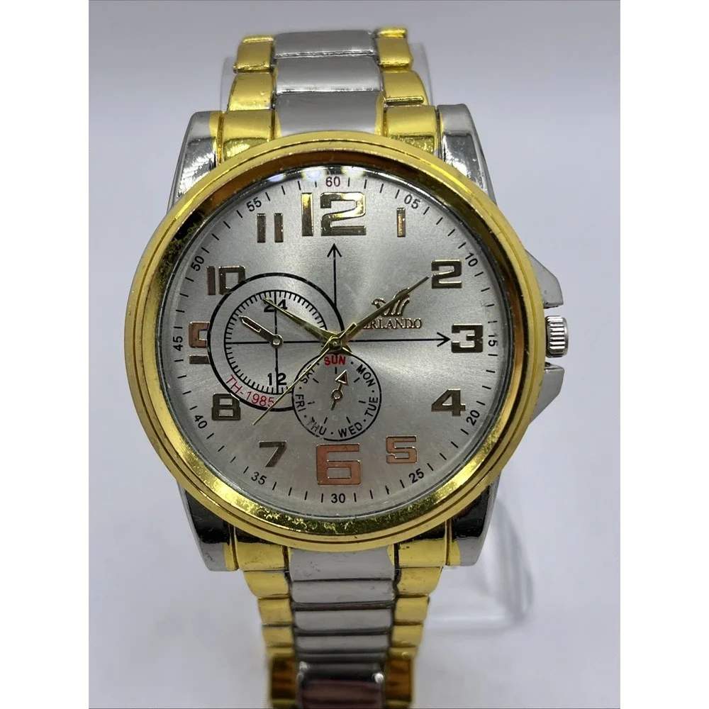 Orlando Men's Quartz Watch Two‎ Tone 6.75